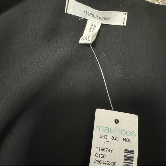 Maurices Black Snakeskin Sequin Y2K Plus Tank Top, 2X NWT - Picture 8 of 10